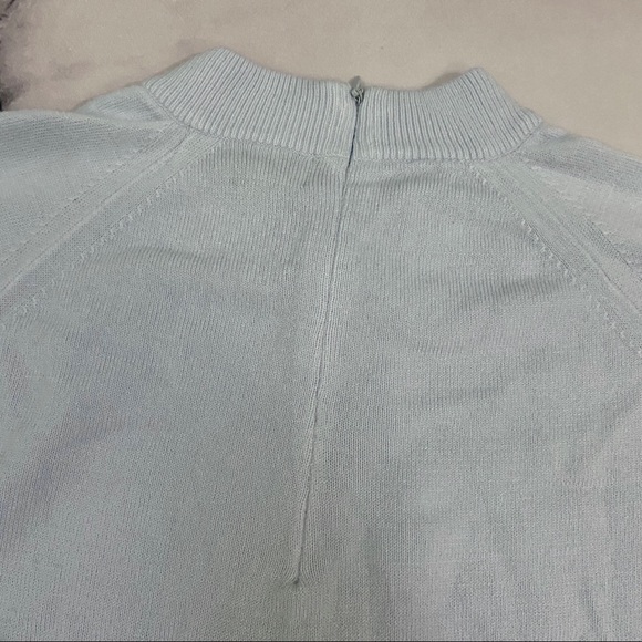 Baby Blue Mock Neck Sweater - Picture 4 of 5